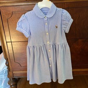 Ralph Lauren Peter Pan collared stripe dress- NWT